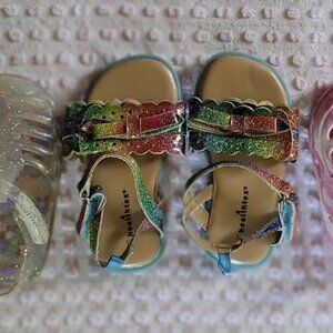 Lot of 3 Toddler Girls Summer Sandals Size 3 & 4